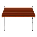Auvent manuel rétractable 250 cm Orange et marron