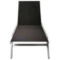 Chaise longue Acier et textilène Noir