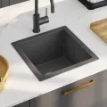 Évier de cuisine fait main Noir Acier inoxydable