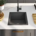 Évier de cuisine fait main Noir Acier inoxydable