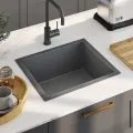 Évier de cuisine fait main Noir Acier inoxydable