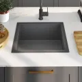 Évier de cuisine fait main Noir Acier inoxydable