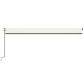 Auvent automatique avec capteur de vent et LED 600x350 cm Crème