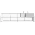 Poulailler d'extérieur 3x8x2 m Acier galvanisé