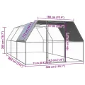 Poulailler d'extérieur 3x8x2 m Acier galvanisé