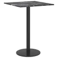 Dessus de table noir 30x30 cm 6 mm verre trempé design marbre