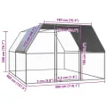 Poulailler d'extérieur 3x4x2 m Acier galvanisé