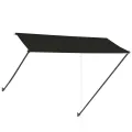 Auvent rétractable avec LED 300x150 cm Anthracite