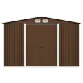 Abri de stockage pour jardin Marron 257x205x178 cm Acier
