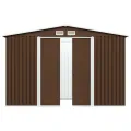 Abri de stockage pour jardin Marron 257x205x178 cm Acier
