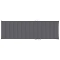 Chaise longue avec coussin anthracite Bois de pin imprégné
