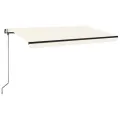 Auvent automatique avec capteur de vent et LED 450x350 cm Crème