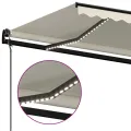 Auvent automatique avec capteur de vent et LED 450x350 cm Crème