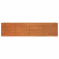 Lit surélevé de jardin rouillé 320x80x77 cm acier corten