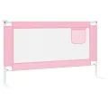 Barrière de sécurité de lit d'enfant Rose 140x25 cm Tissu