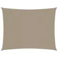 Voile de parasol tissu oxford rectangulaire 3,5x5 m taupe