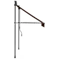 Auvent manuel rétractable avec LED 150 cm Orange et marron