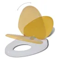 Sièges de toilette et couvercles 2 pcs Plastique Blanc et jaune