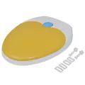 Sièges de toilette et couvercles 2 pcs Plastique Blanc et jaune