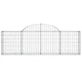 Paniers à gabions arqués 2 pcs 200x30x60/80 cm Fer galvanisé