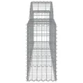 Paniers à gabions arqués 2 pcs 200x30x60/80 cm Fer galvanisé