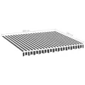 Tissu de remplacement pour auvent Anthracite et blanc 3x2,5 m