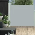 Auvent latéral rétractable de patio 100x300 cm Gris