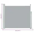Auvent latéral rétractable de patio 100x300 cm Gris