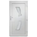 Porte d'entrée Blanc 88x200 cm PVC