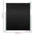 Auvent latéral de patio 160x300 cm Noir