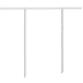 Jeu de poteaux d'auvent blanc 300x245 cm fer
