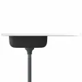 Jeu d'évier de cuisine et égouttoir argenté 800x600x155 mm inox