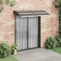 Auvent de porte Noir 200x100 cm PC