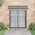 Auvent de porte Noir 200x100 cm PC