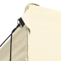 Tente de réception pliable avec 4 parois 3x6 m Acier Crème