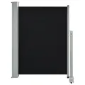 Auvent latéral rétractable de patio 100 x 300 cm Noir