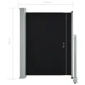 Auvent latéral rétractable de patio 100 x 300 cm Noir