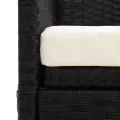 Lit de jardin avec coussin et oreillers Résine tressée Noir