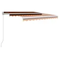 Auvent manuel rétractable 300x250 cm Orange et marron