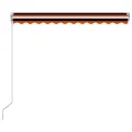 Auvent manuel rétractable 300x250 cm Orange et marron
