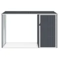 Abri à bois de jardin Anthracite 245x98x159 cm Acier galvanisé