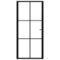 Porte intérieure Verre ESG et aluminium 93x201,5 cm Noir