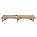 Chaise longue de jardin avec coussin Bambou