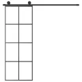 Porte coulissante avec kit de quincaillerie 76x205 cm Verre ESG