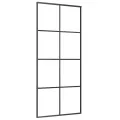 Porte coulissante avec kit de quincaillerie 90x205 cm Verre ESG