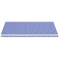 Tissu de remplacement pour auvent Bleu et blanc 6x3,5 m