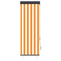 Store roulant d'extérieur 60x250 cm Blanc et orange