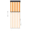 Store roulant d'extérieur 60x250 cm Blanc et orange