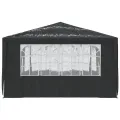 Tente de réception et parois latérales 4x4 m Anthracite 90 g/m²
