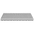 Tissu de remplacement pour auvent Anthracite et blanc 4x3 m